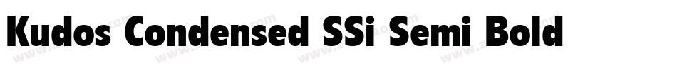 Kudos Condensed SSi Semi Bold Condensed字体转换